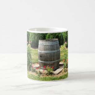 Wine Barrel Garden Decor, Chateau Morrisette, VA Coffee Mug