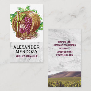 Wine Barrel Vineyard Business Card