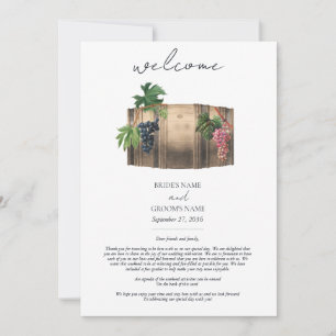 Wine Barrel Winery Vineyard Wedding Itinerary