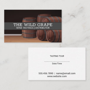 Wine Barrels Winery Business Card