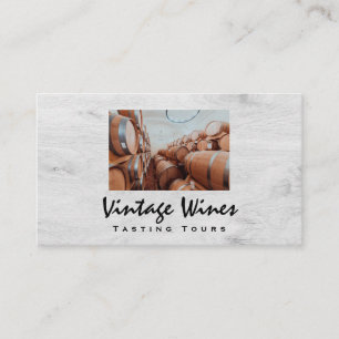 Wine Barrels   Wood Grain Business Card
