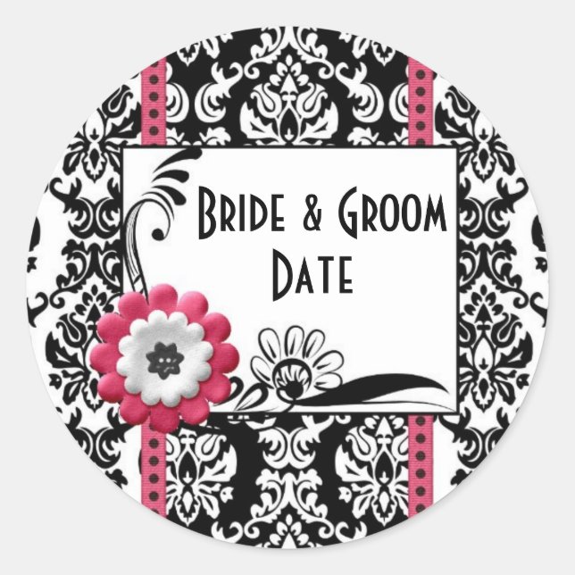 Wine Beer bottle Black and White Wedding Labels (Front)