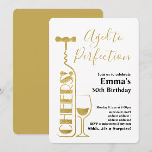 Wine birthday invitation, Aged to Perfection Invit Invitation