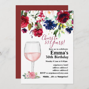 Wine birthday invitation, Aged to Perfection Invitation
