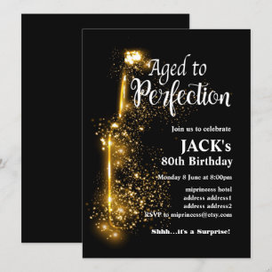 Wine birthday invitation, Aged to Perfection Invitation