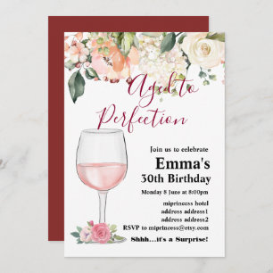 Wine birthday invitation, Aged to Perfection Invitation
