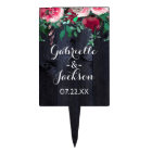 Wine Blush & Navy Wood Burgundy Wedding Monogram