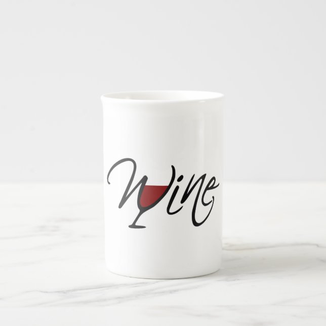 WINE BONE CHINA MUG (Front)