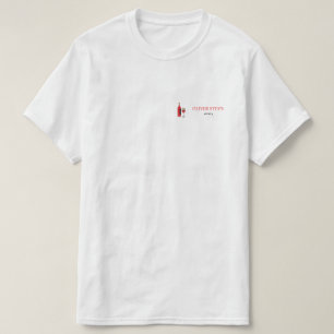 Wine bottle and glass white T-Shirt