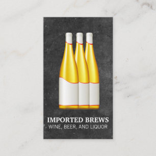 Wine Bottle and Slate Business Card