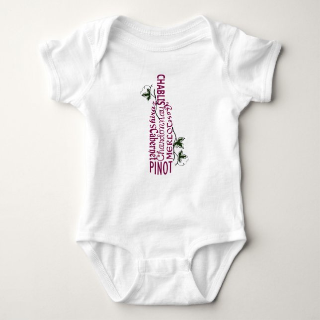 Wine Bottle Baby Bodysuit (Front)
