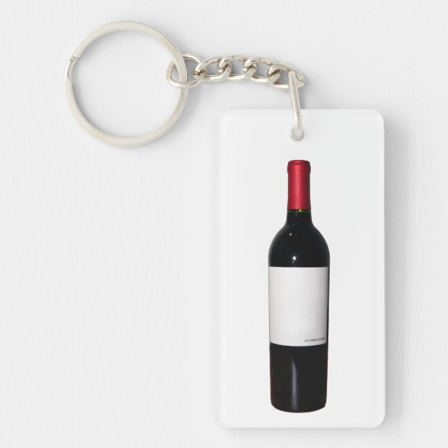 Wine Bottle (Blank Label) Acrylic Keychain (Front)