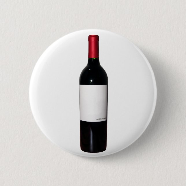 Wine Bottle (Blank Label) Button (Front)