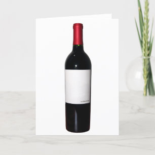 Wine Bottle (Blank Label) Card