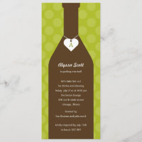 Wine Bottle Bridal Shower Invitations - Lime