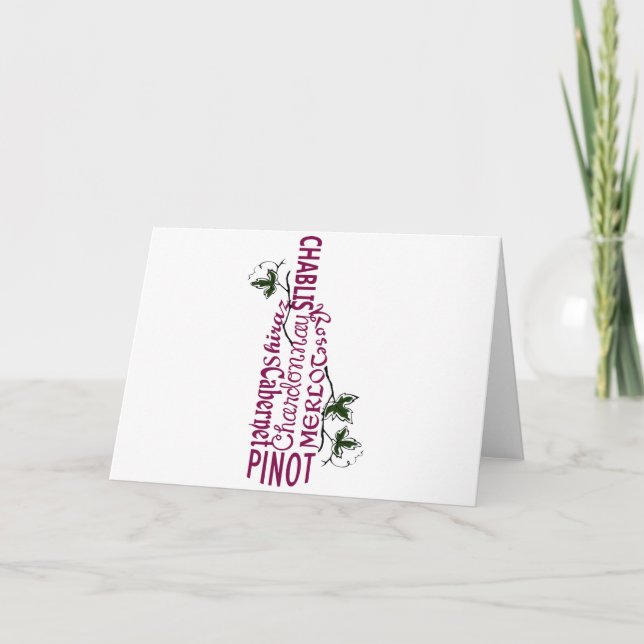 Wine Bottle Card (Front)
