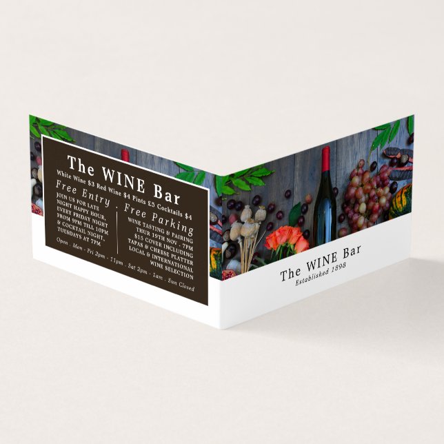 Wine Bottle Display, Wine Bar/Winery, Detailed Business Card (Outside)