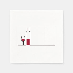 Wine Bottle & Glass Napkin