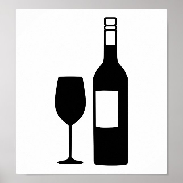 Wine bottle glass poster (Front)