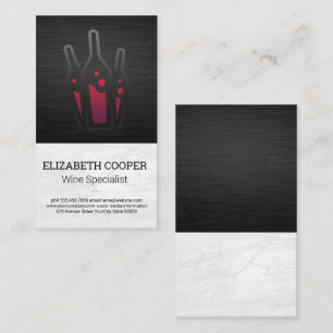 Wine Bottle Icons Business Card