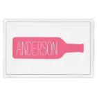Wine Bottle Illustration - Modern White Name
