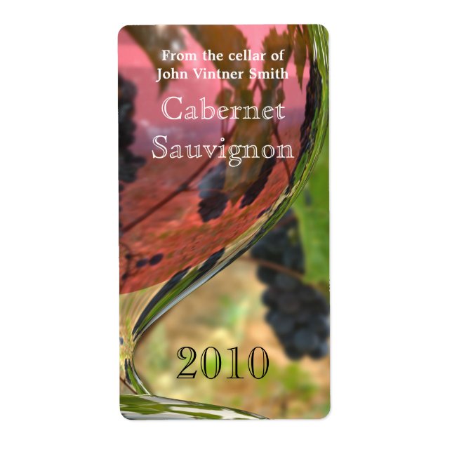 Wine bottle label (Front)
