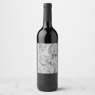 Wine bottle labels, Monkey in a tree, Beer, Cigar Label