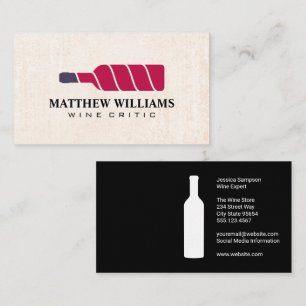 Wine Bottle Logo Business Card