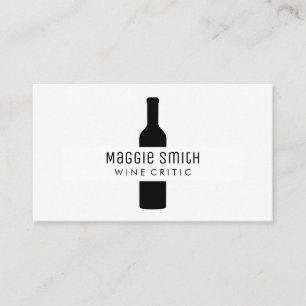 Wine Bottle Logo   Wine Expert Business Card