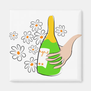 wine bottle magnet