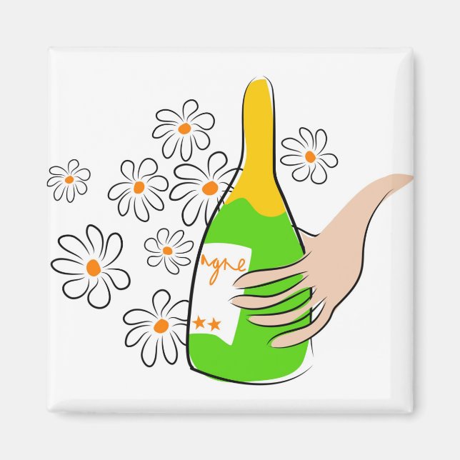 wine bottle magnet (Front)