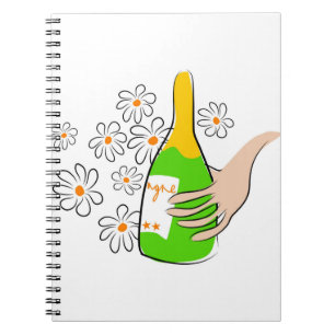 wine bottle notebook