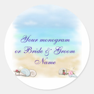 Wine Bottle or Beer Labels Beach Wedding