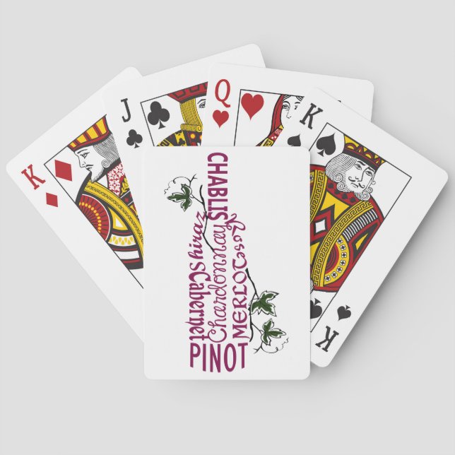 Wine Bottle Playing Cards (Back)