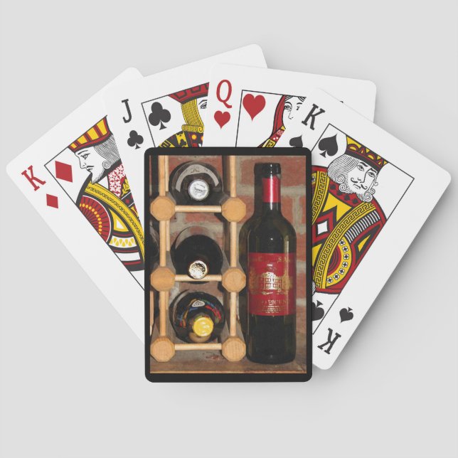 Wine Bottle Rack Playing Cards (Back)