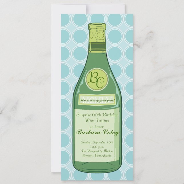 Wine Bottle Rings Party & Shower Invitation (Front)