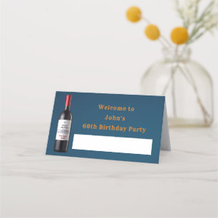Wine Bottle Vintage Year Place Card