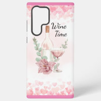 Wine Bottle & Wine Glass Wine Time
