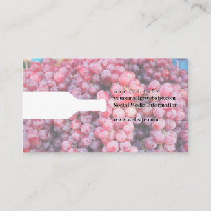 Wine Bottle Wine Grapes Business Card