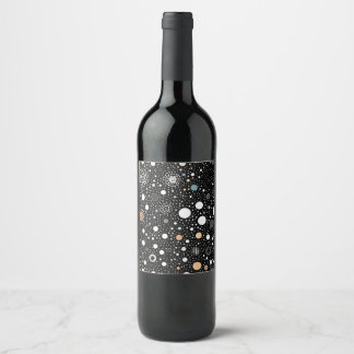 Wine bottle with a bright atmosphere label