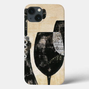 Wine Bottle with Two Glasses iPhone 13 Case