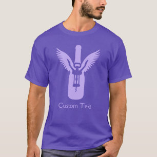 Wine Bottle with Wings and Corkscrew T-Shirt