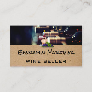 Wine Bottles   Bartender Business Card