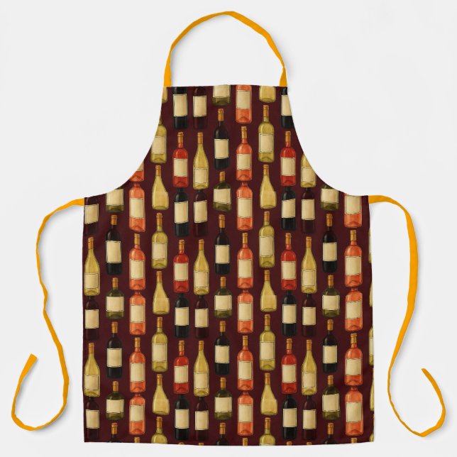 Wine Bottles by Natasha Us   Apron (Front)