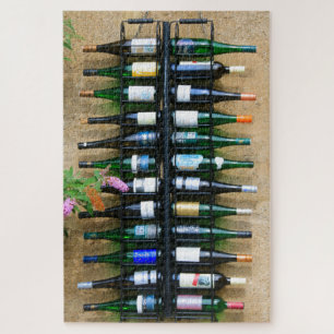 Wine bottles in a rack jigsaw puzzle