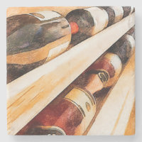 Wine bottles in a row