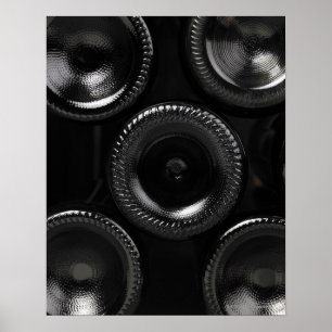 Wine bottles in a wine cellar. Only the bottom Poster