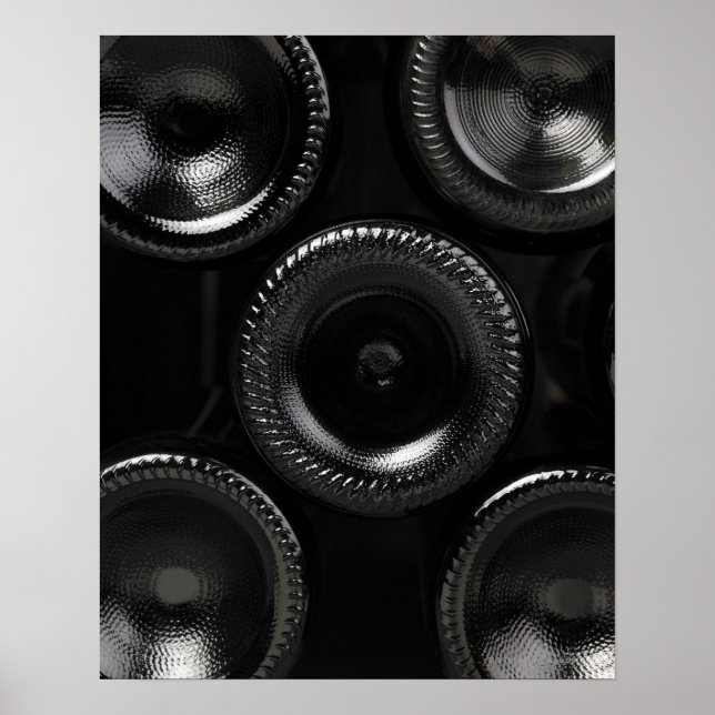 Wine bottles in a wine cellar. Only the bottom Poster (Front)