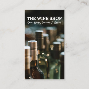 Wine Bottles   Liquor Store Business Card