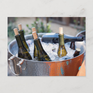 Wine Bottles on Ice Postcard